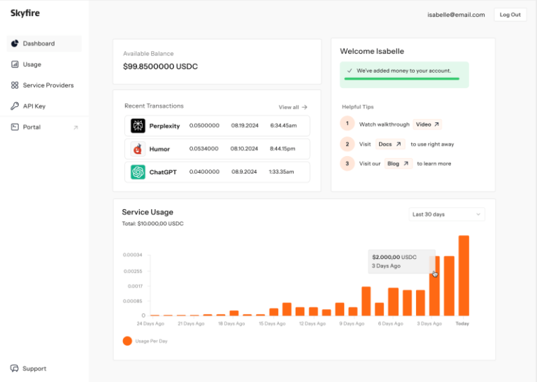 Skyfire Dashboard