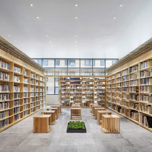 library at korean cultural center new york studio empathy praxes dezeen hero1