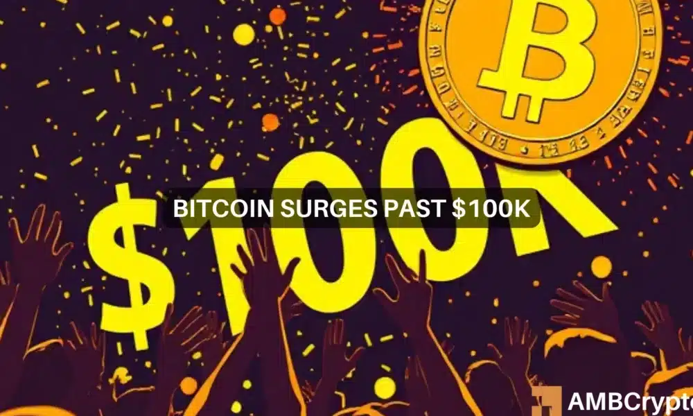 Bitcoin surges past 100K